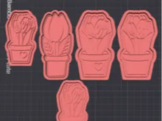 Tulip cookie cutter