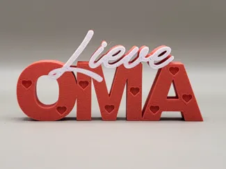 Lieve Oma woord decoratie
