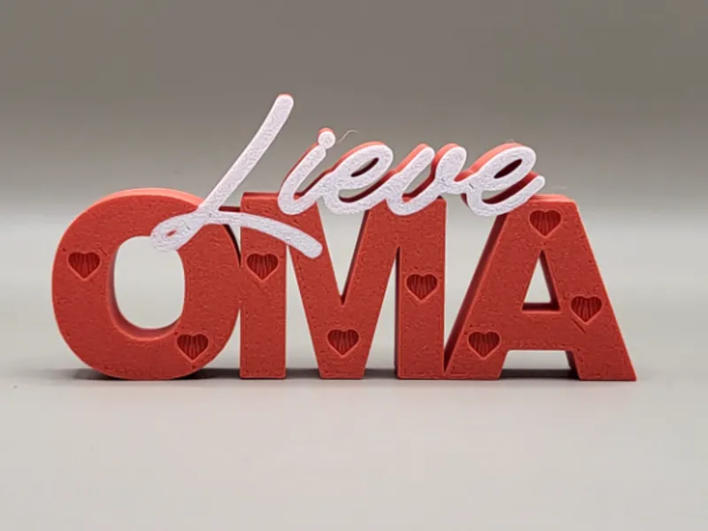 Lieve Oma woord decoratie