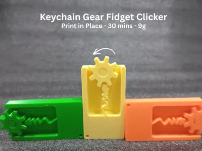 Keychain Gear Fidget Clicker