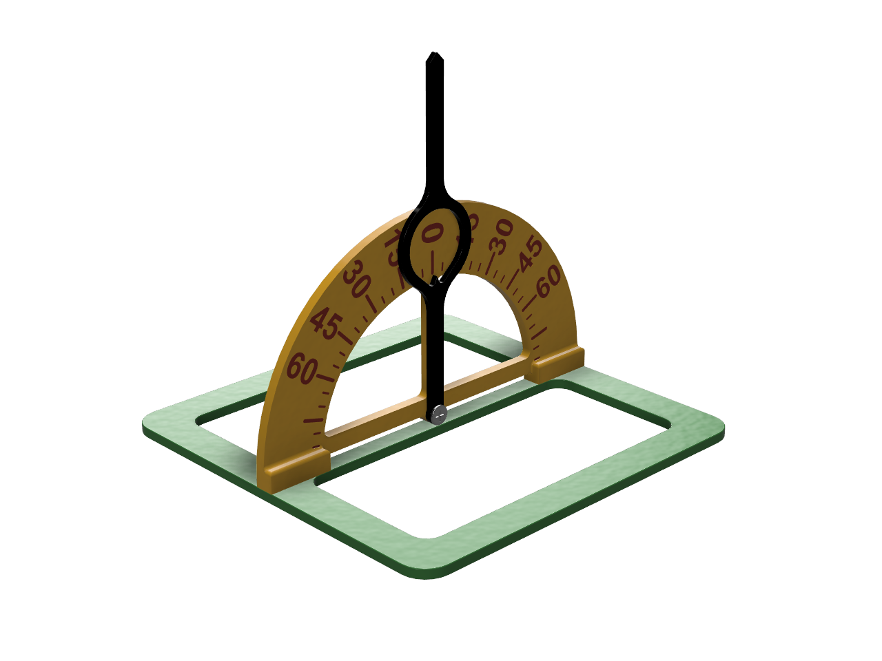 Miniatura 1 do modelo 3D 角度尺  风向角度测量尺 