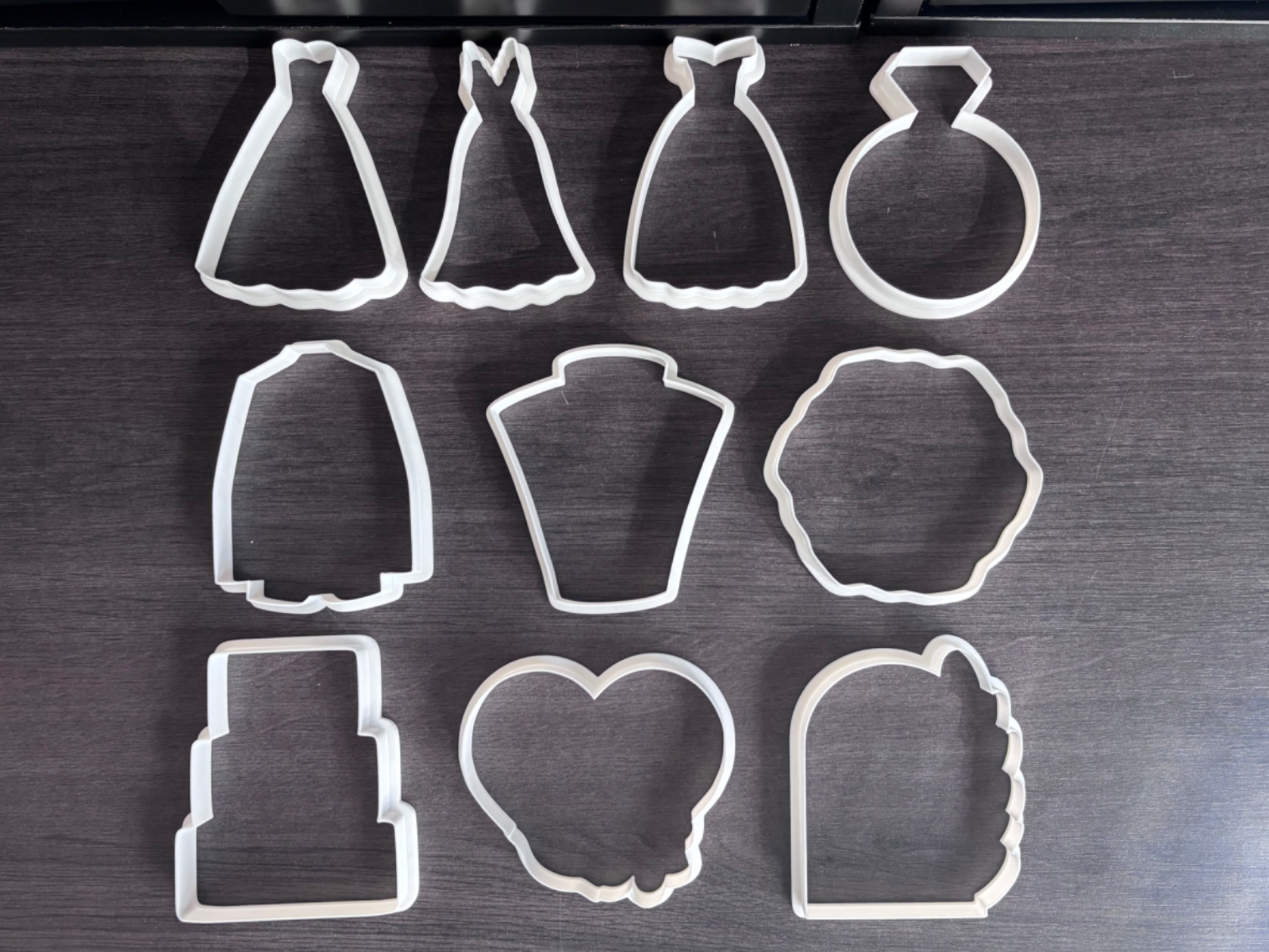 Wedding cookie cutters ( set of 10 x 9cm cutters )
