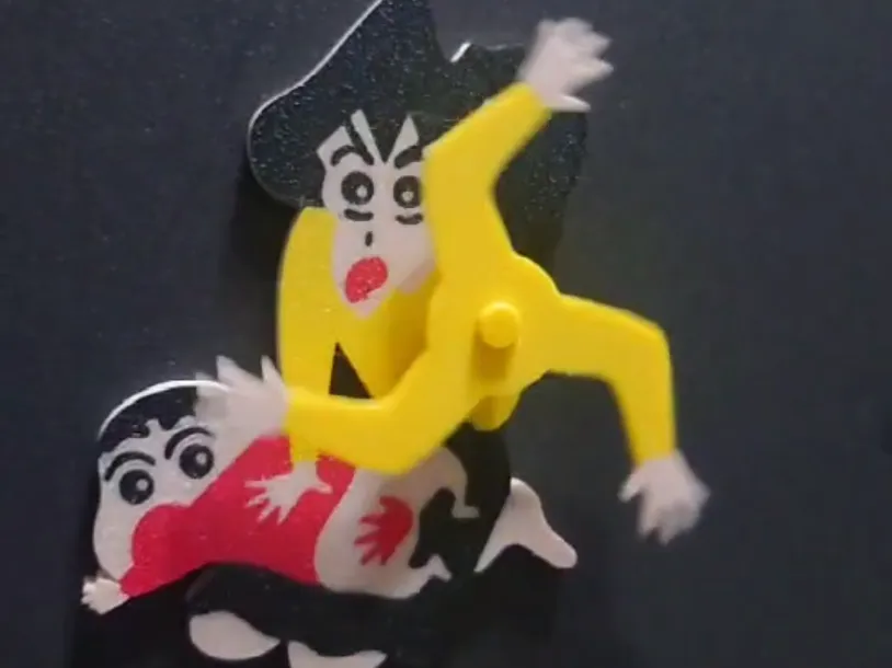 3Dプリント クレヨンしんちゃんお尻叩き冷蔵庫マグネット - 無料3D