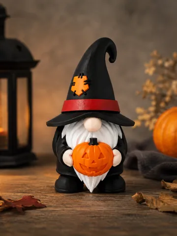 Adorno temático: Pumpkin Hugger Gnome — vista de referencia 2