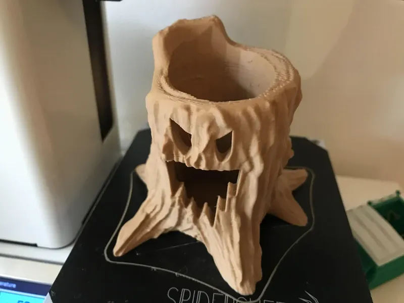 Halloween Tree Stump lamp