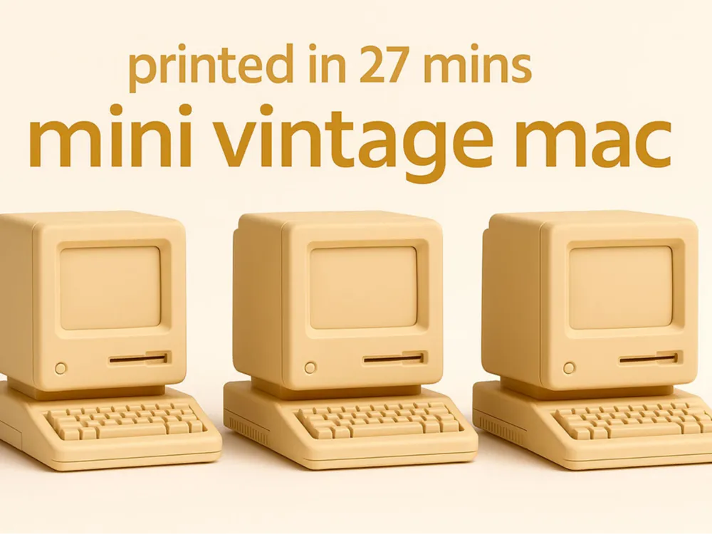 Mini Vintage Mac – Retro Computer (Quick Print) by CraftedDesigns ...