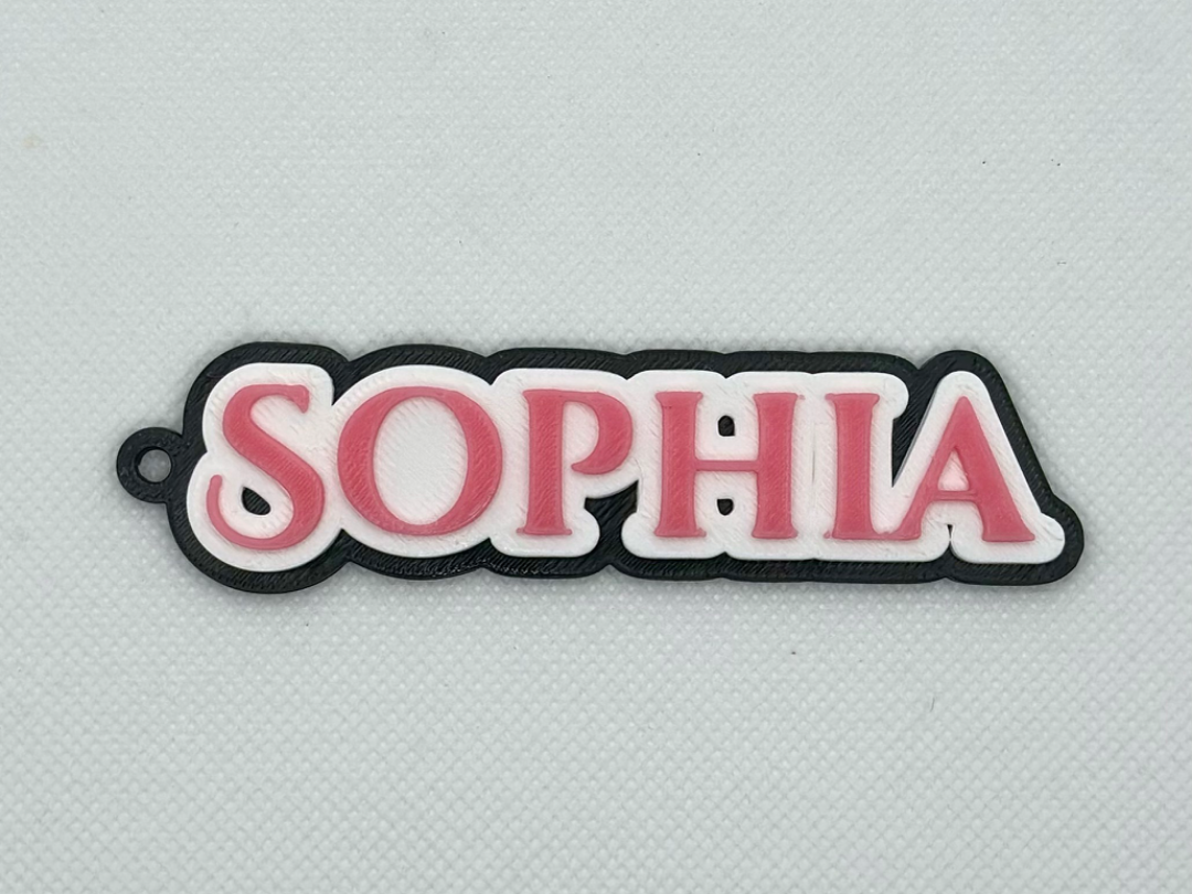 BoldName Custom Name Keychain – Sophia Edition