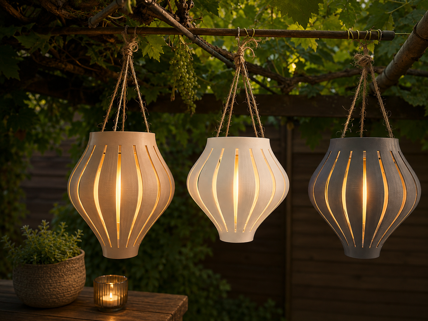 Moderne Solar-Hängelampe für Garten & Balkon - 1