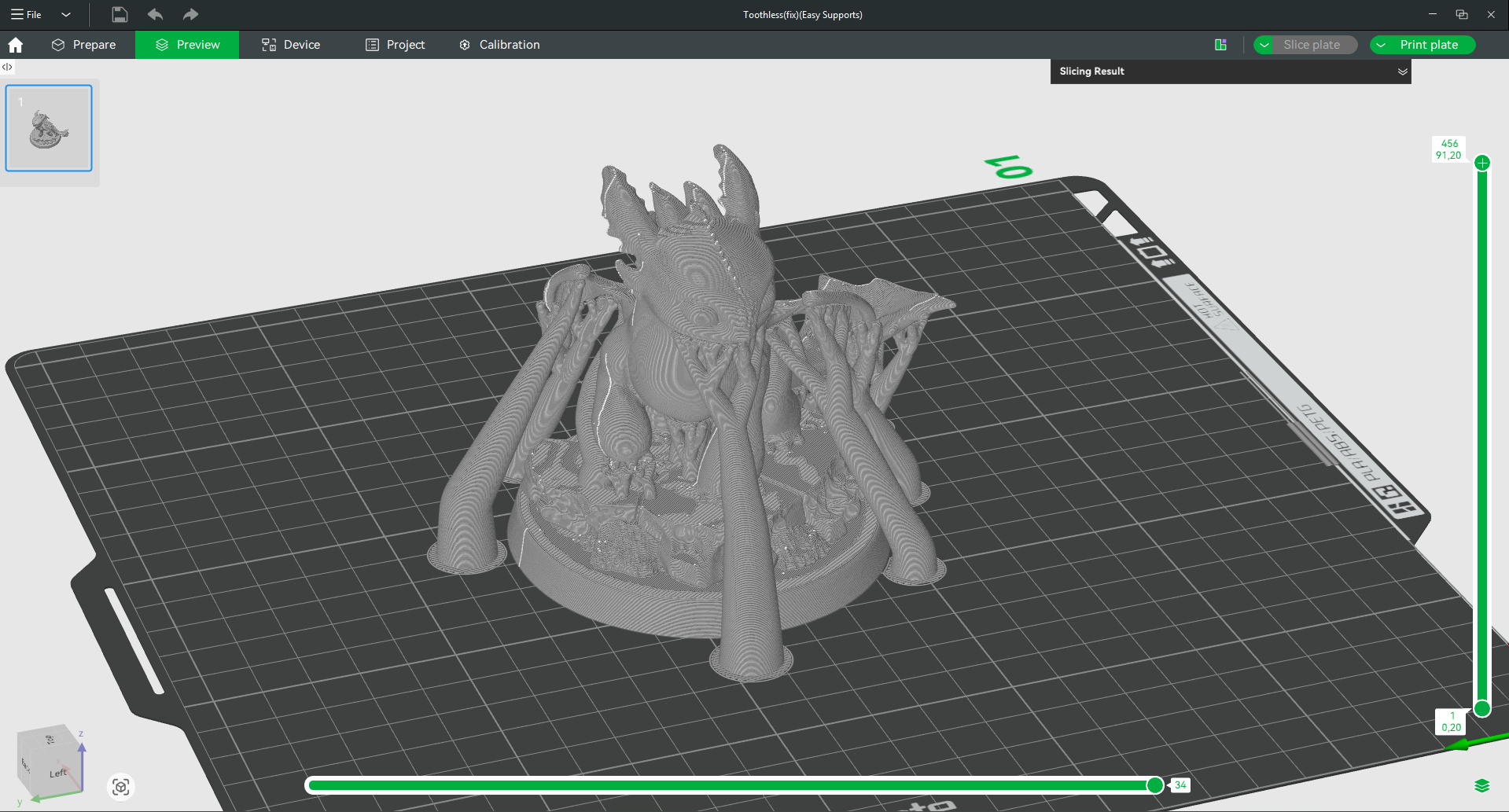 Miniatura 2 do modelo 3D Banguela (Toothless)