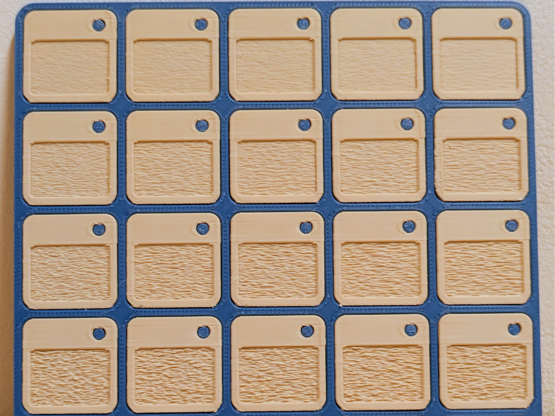 Bambu Lab Filament Swatch - Fuzzy Skin Settings