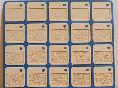 Bambu Lab Filament Swatch - Fuzzy Skin Settings