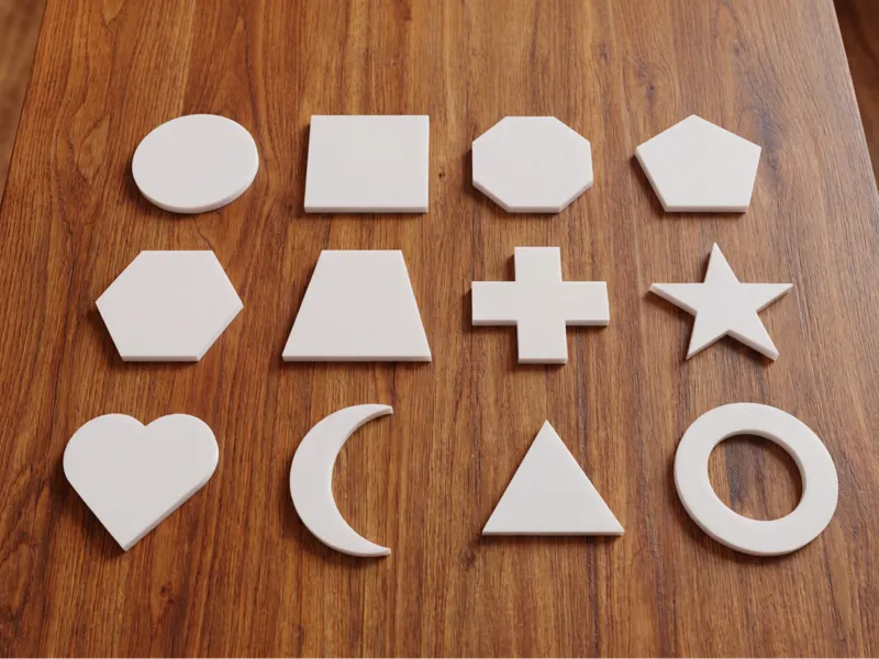 Customizable 2D Shape & Tag Generator