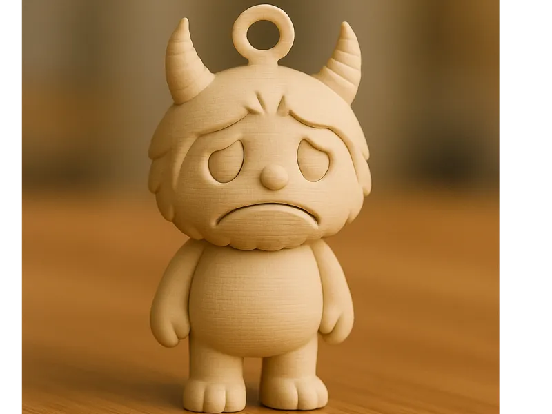 Sad Monster Keychain