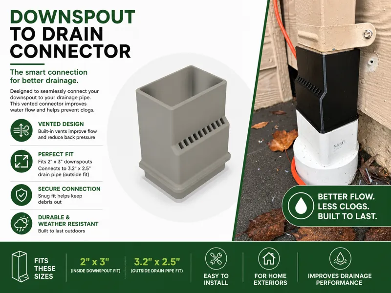 Downspout to Drain connector