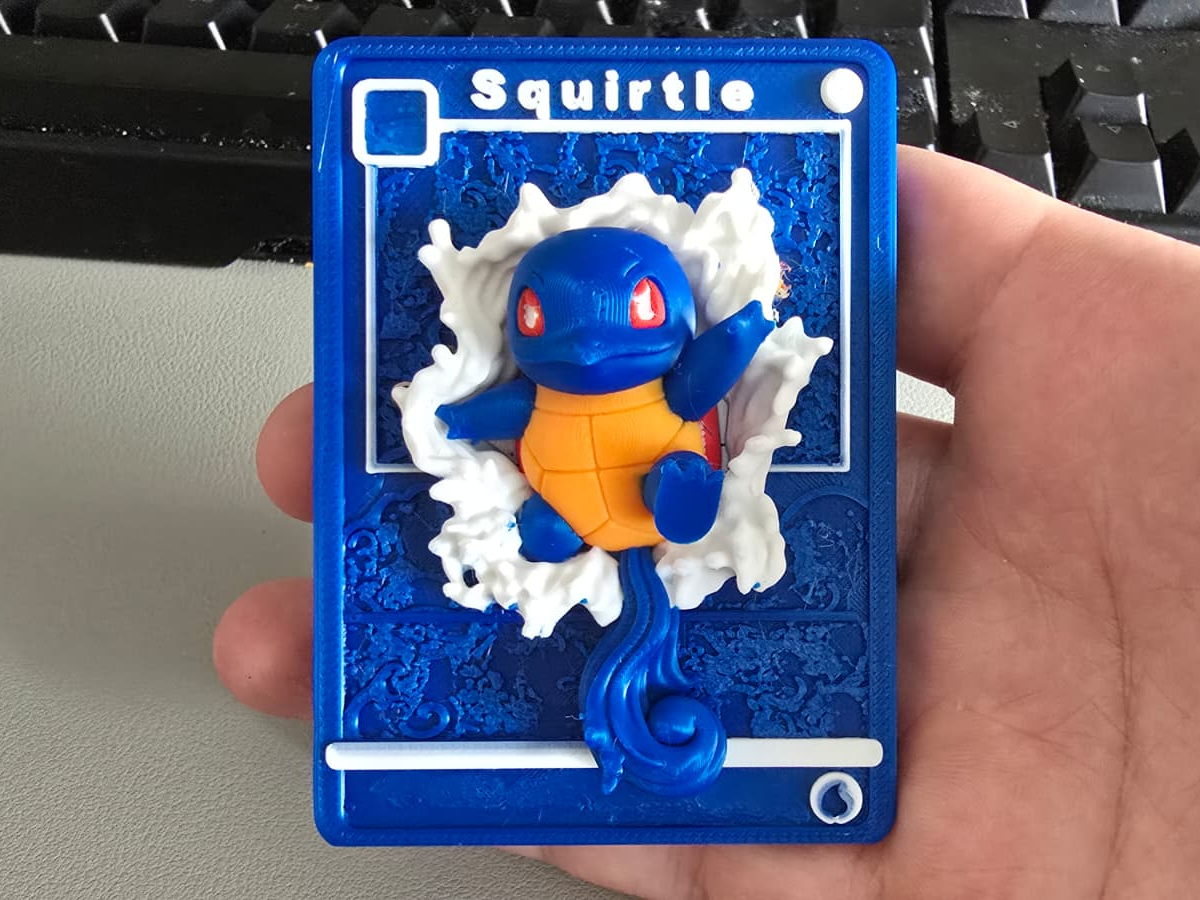 Squirtle 3D Pokémon Sammelkarte