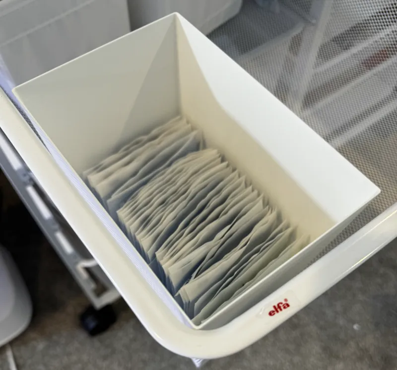 Boxes for Elfa medium wire mesh draws
