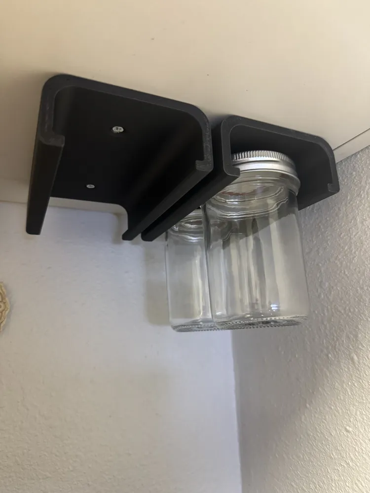 Jar Rack Model Under mount Mason jar rack - Free 3D Print Model - MakerWorld