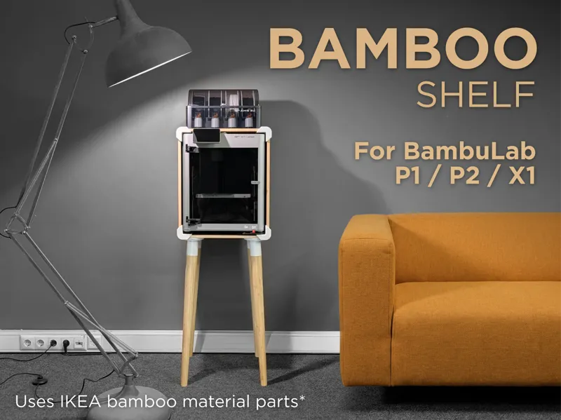 Bamboo Display Shelf for BambuLab P1/P2/X1
