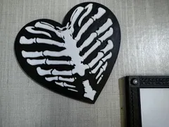 BONE HEART WALL ART