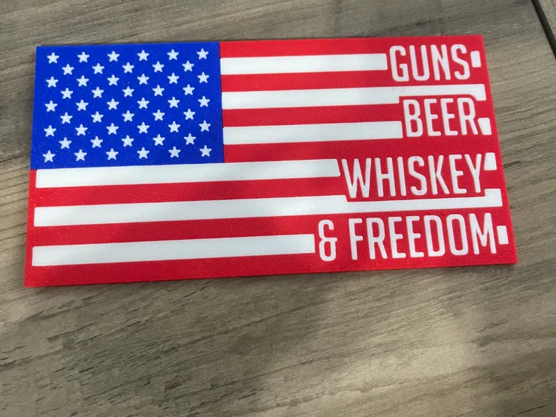 Guns, Beer, Whiskey, Freedom Flag