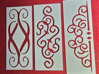 Ornamental border stencils