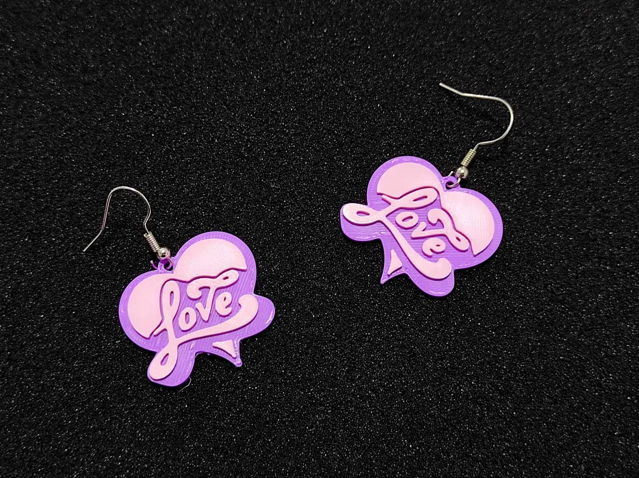 Love Script Earrings - Valentine's Day view 3