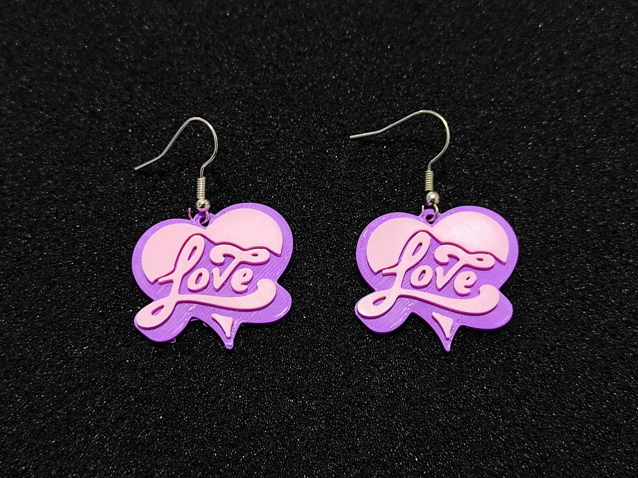 Love Script Earrings - Valentine's Day view 2