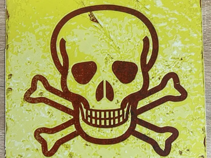 Hueforge Sign DANGER Minefield