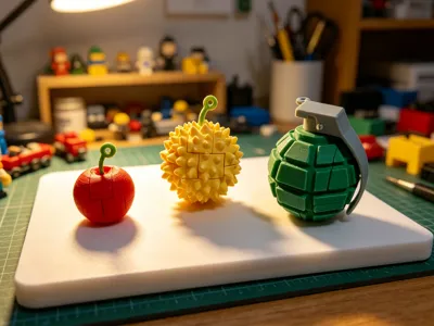 Fruit-shaped Burr Puzzle Toy - Keychain