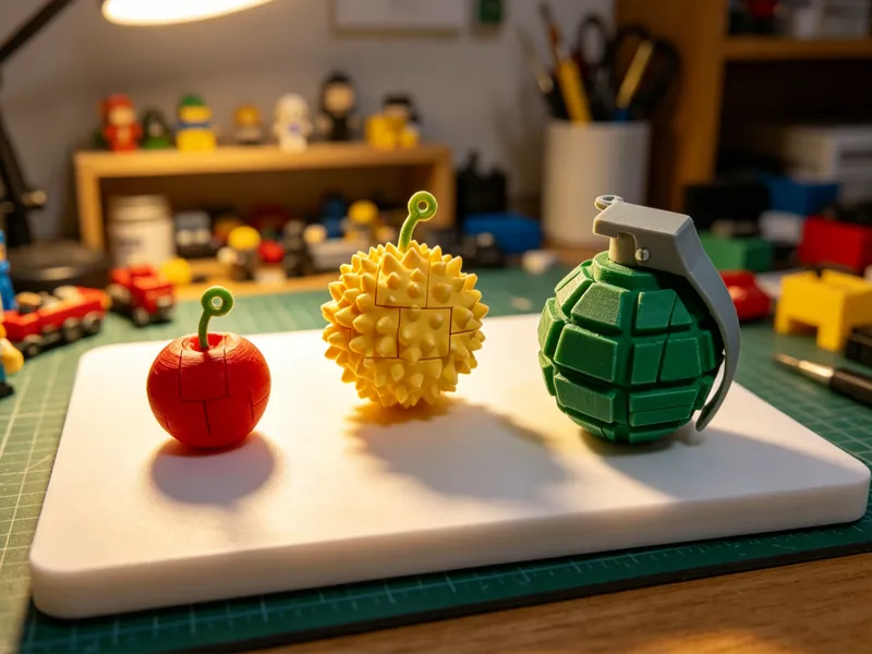 Fruit-shaped Burr Puzzle Toy - Keychain