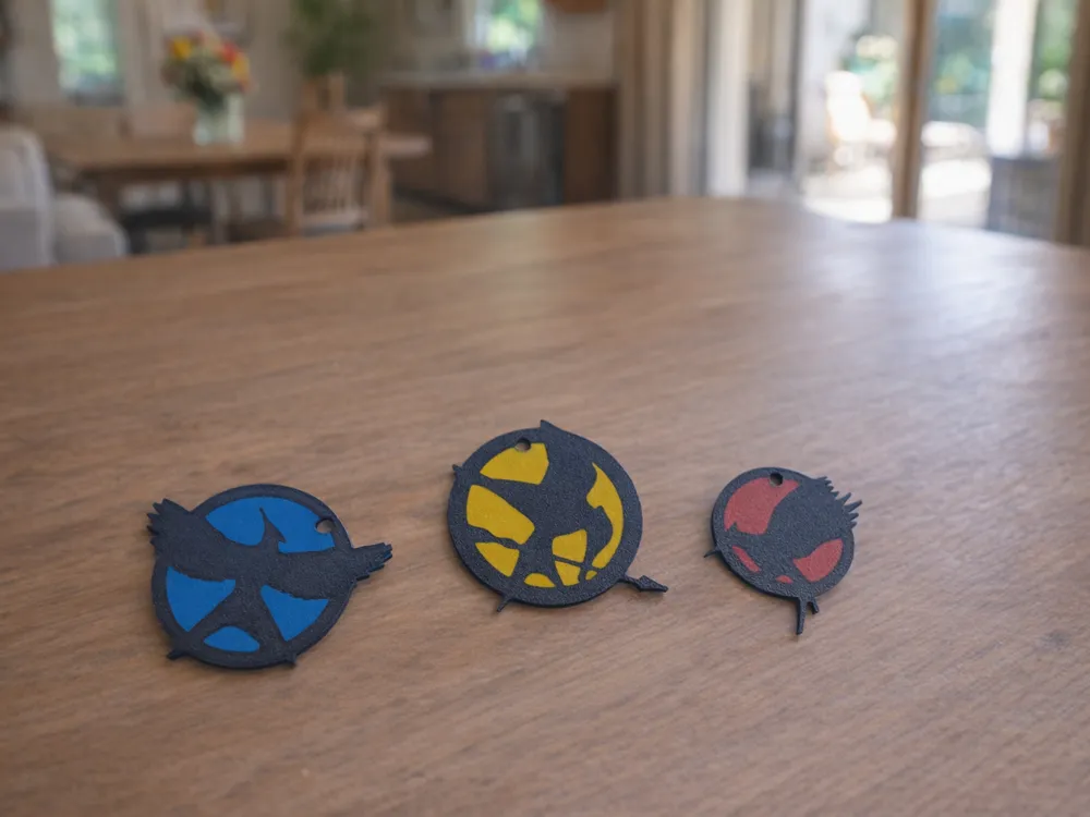 Mockingjay Keychains keychain mockingjay logo brooch Hunger Games. - Free 3D Print Model ...
