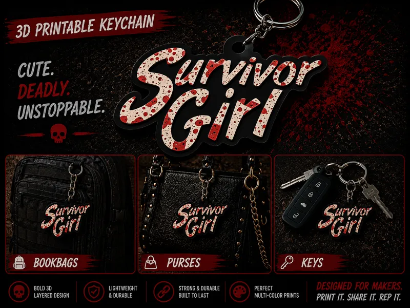 Survivor Girl Keychain
