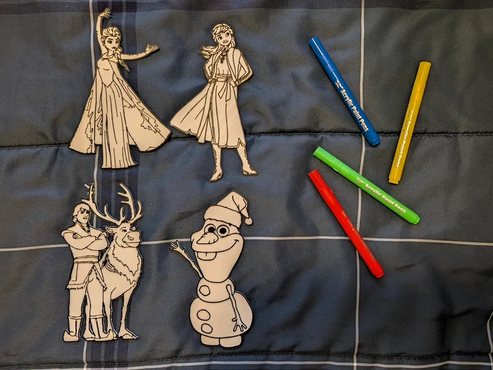 Set de dibujos pintables - Frozen - Modelo de impresión 3D gratuito ...