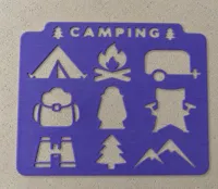 Camping Stencil