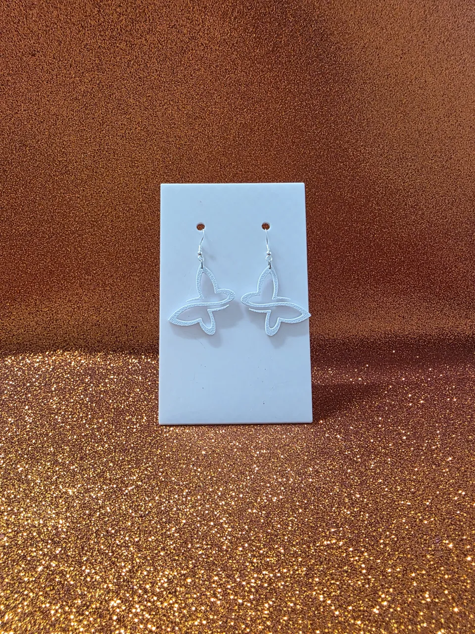 Butterfly lines earrings view 2