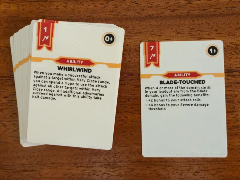 Daggerheart - Blade Domain Cards