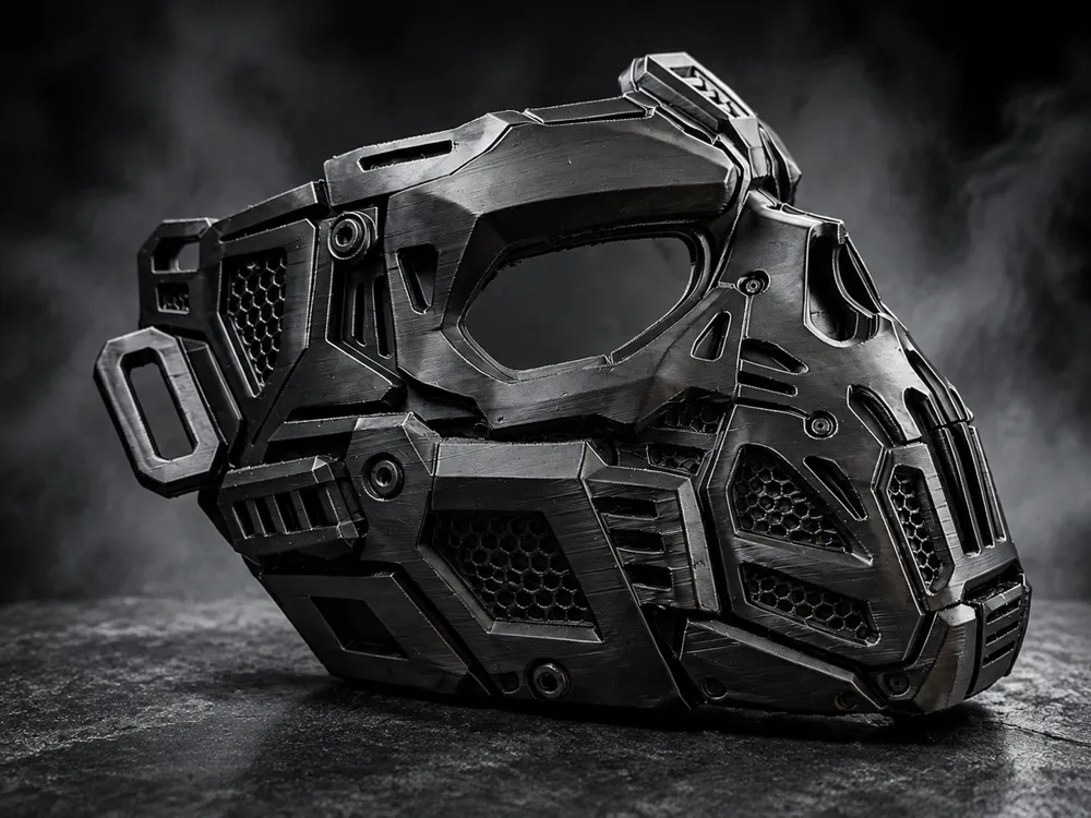 Tactical Skull - Cybernetic Combat Mask - Free 3D Print Model - MakerWorld