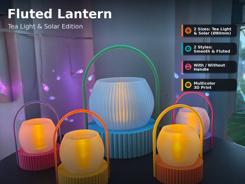 Fluted Lantern: Tea Light & Solar Edition
