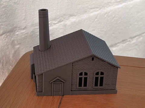 Accesorio para boquillas: N Scale Small Industrial Building. Model Railway — referencia de MakerWorld