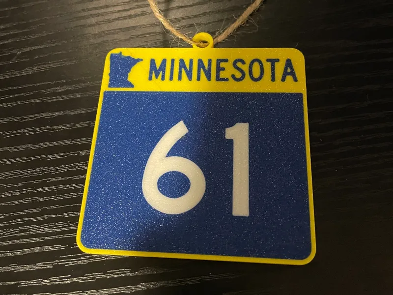 Minnesota 61 Highway Sign Ornament (MN61)