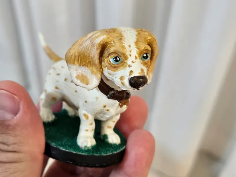 Dachshund Arlequim (Teckel) — Cachorro Salsicha 3D