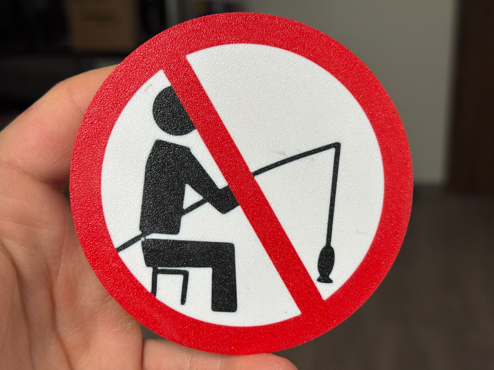 No Fishing Sign coaster