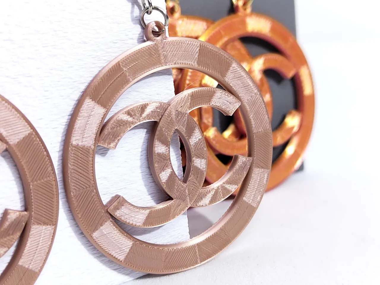 Inspired by Chanel style earrings jewelry V3 view 4