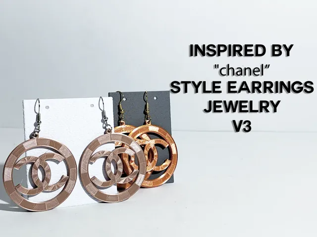 Inspired by Chanel style earrings jewelry V3