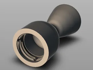 de Laval Rocket Nozzle - plastic bottle cap thread