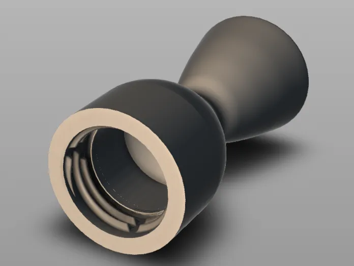 de Laval Rocket Nozzle - plastic bottle cap thread