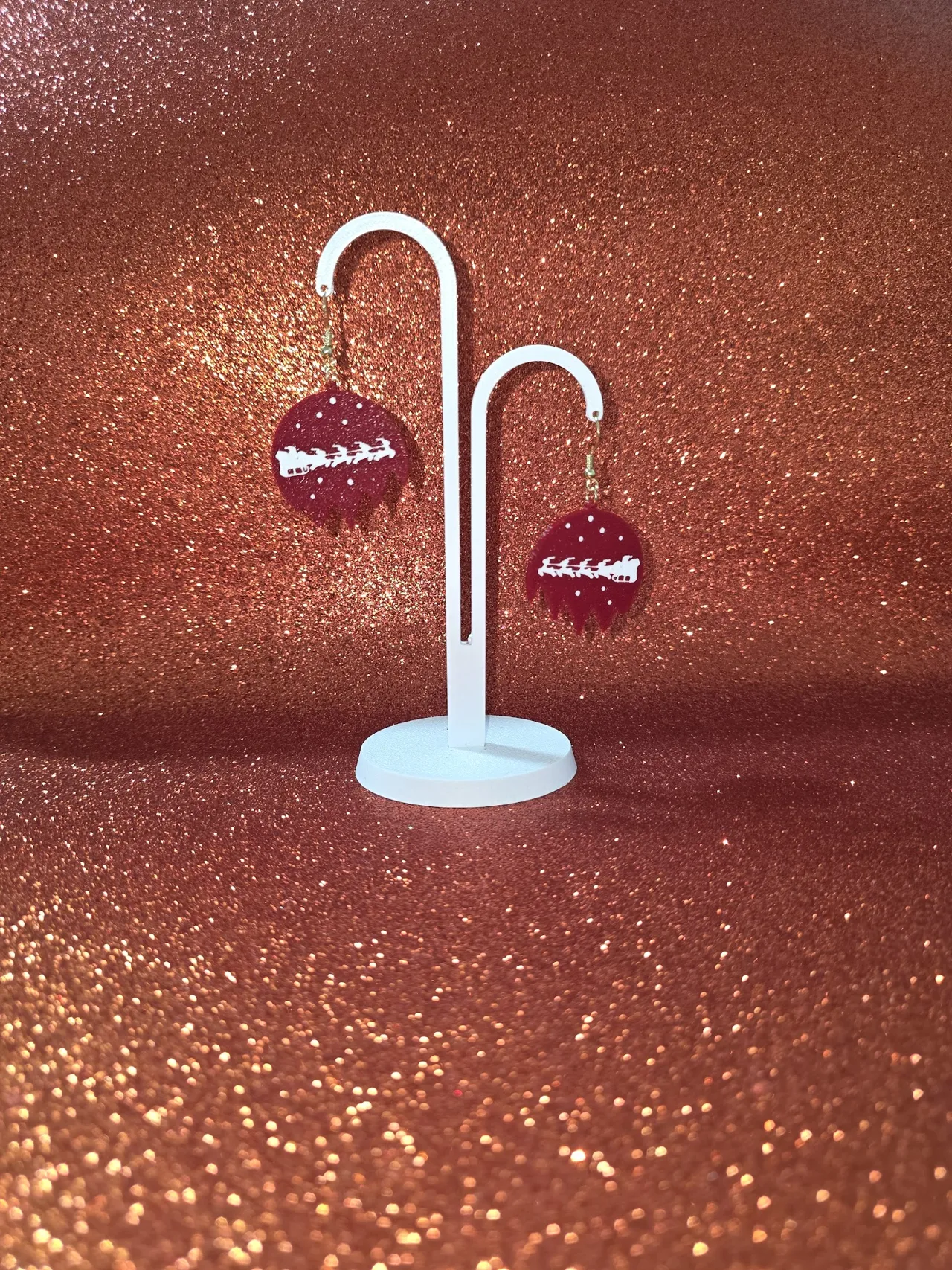 The arrival of Santa Claus earrings view 3
