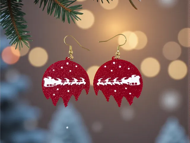 The arrival of Santa Claus earrings