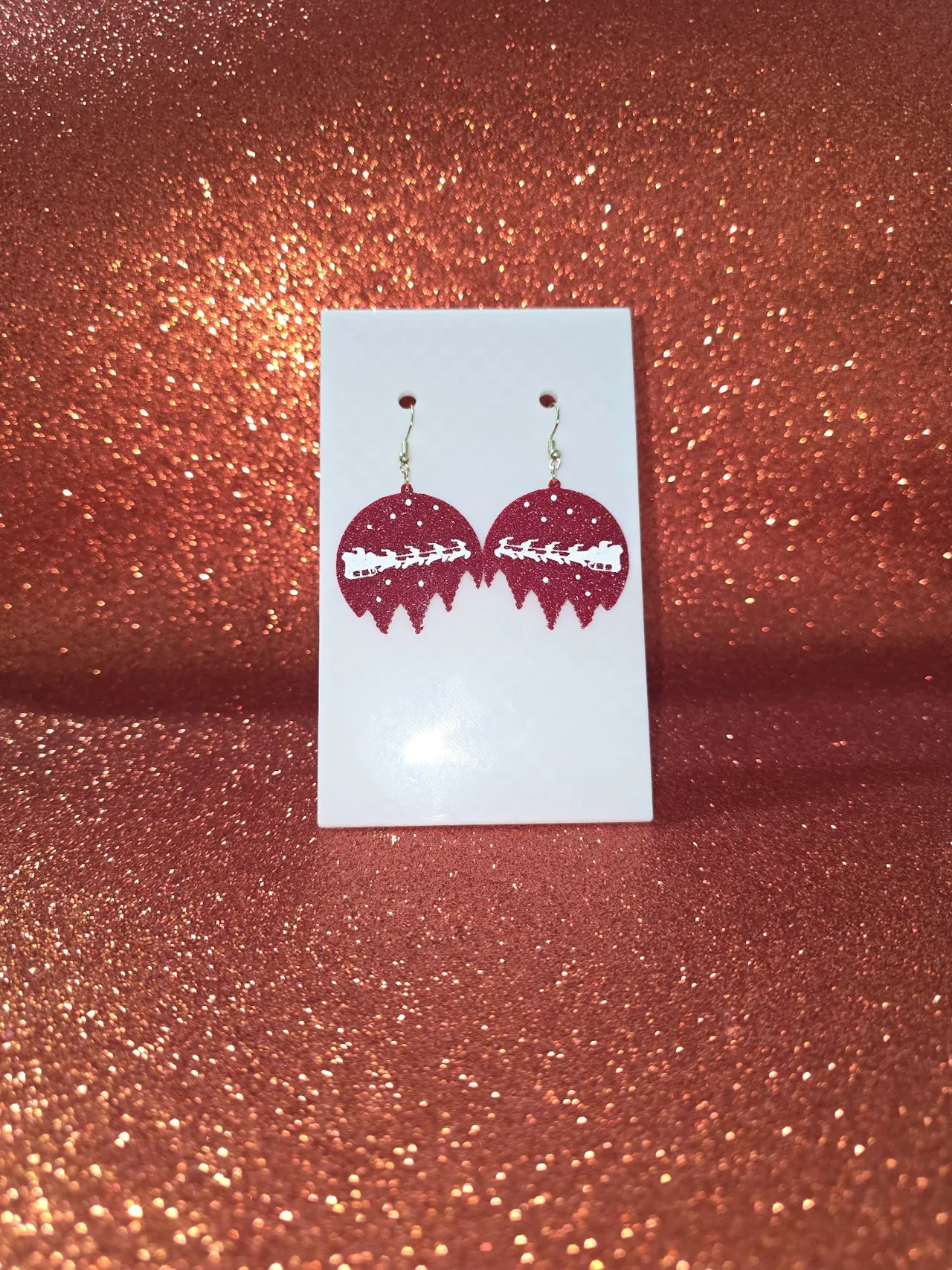 The arrival of Santa Claus earrings view 2