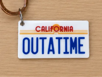 Back to the Future Keychain (Custom)